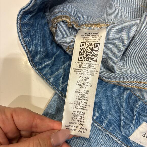 Frame Double Button Flare high-rise jeans in Caye Sz 25 - Picture 9 of 14